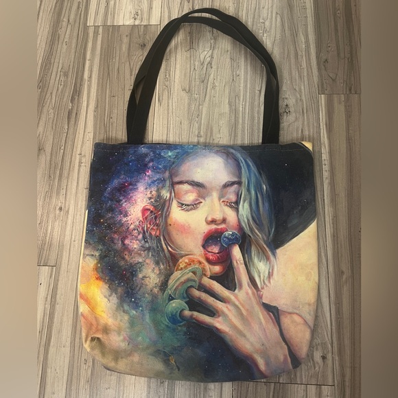 Celestial canvas tote bag - Picture 3 of 4